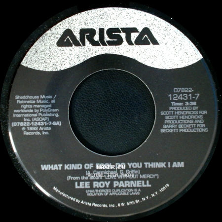 Lee Roy Parnell - Roller Coaster / What Kind Of Fool Do You Think I Am side B