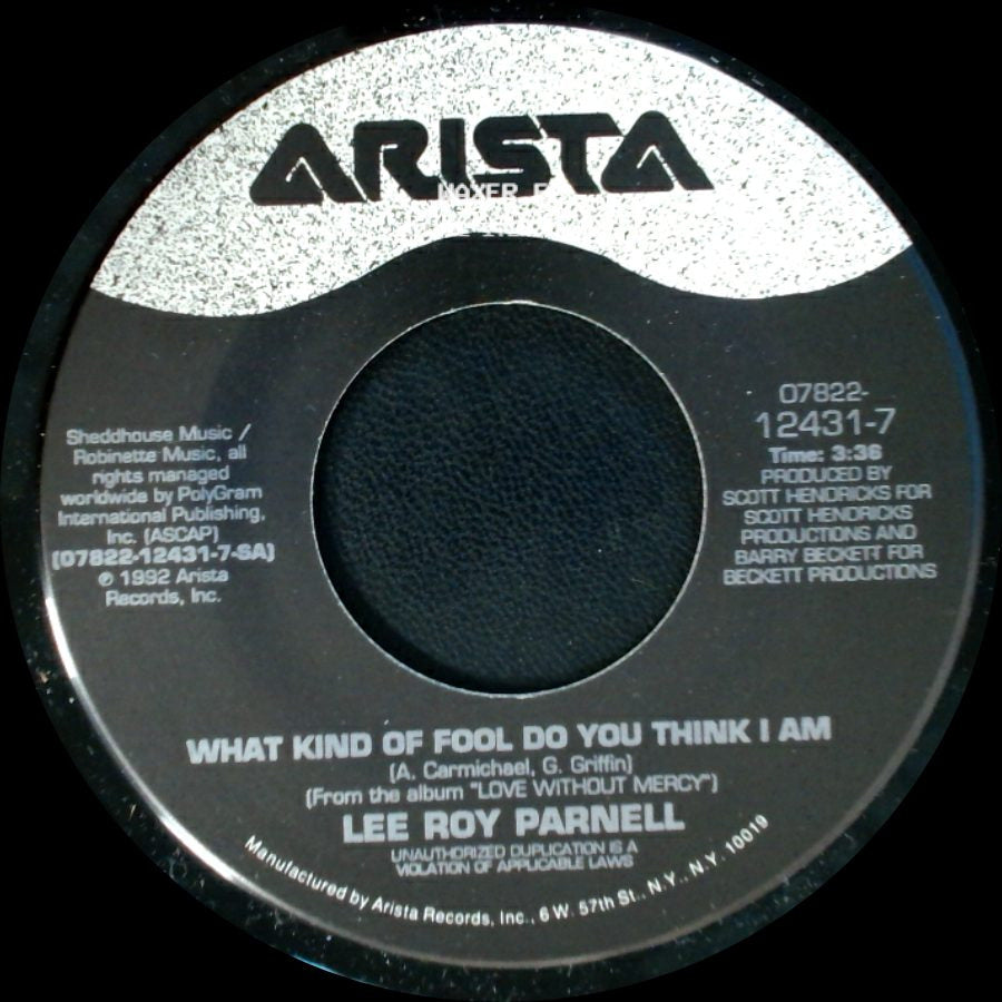 Lee Roy Parnell - Roller Coaster / What Kind Of Fool Do You Think I Am side B