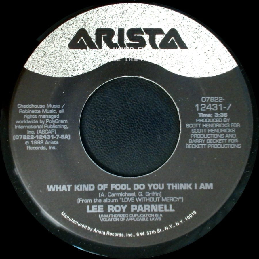 Lee Roy Parnell - Roller Coaster / What Kind Of Fool Do You Think I Am side B