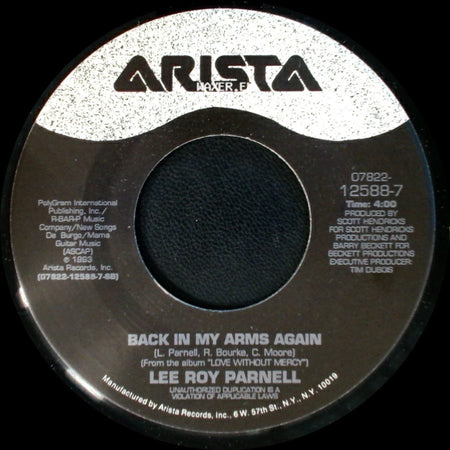 Lee Roy Parnell - On The Road / Back In My Arms Again side B