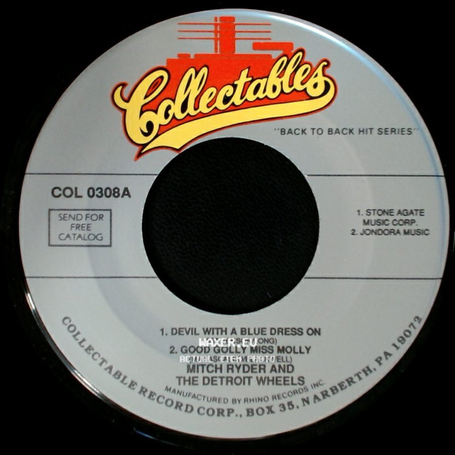 Mitch Ryder And The Detroit Wheels - Devil With A Blue Dress On / Good Golly Miss Molly / Too Many Fish In The Sea side A