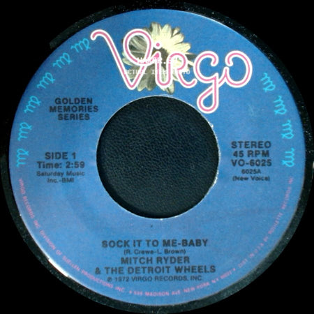 Mitch Ryder & The Detroit Wheels - Sock It To Me-Baby / Breakout side A