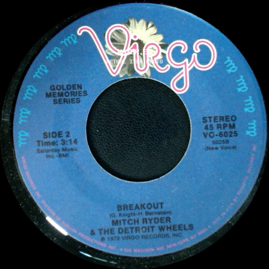 Mitch Ryder & The Detroit Wheels - Sock It To Me-Baby / Breakout side B