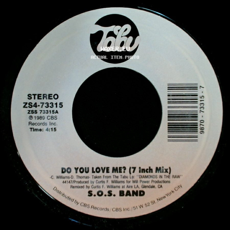 S.O.S. Band - Crossfire (Part I & Ii) (Edit) / Do You Love Me? (7 Inch Mix) side B