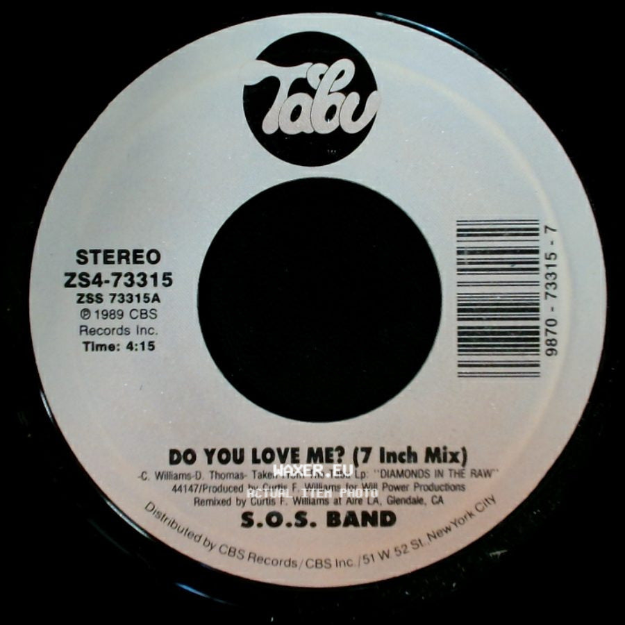 S.O.S. Band - Do You Love Me? (7 Inch Mix) / Crossfire (Part I & Ii) (Edit) side A