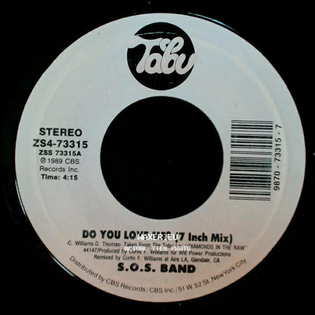 S.O.S. Band - Do You Love Me? (7 Inch Mix) / Crossfire (Part I & Ii) (Edit) side A