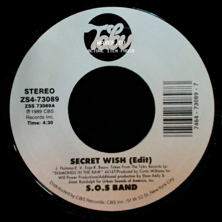 S.O.S Band - Crossfire (Part I & Ii) (Edit) / Secret Wish (Edit) side B