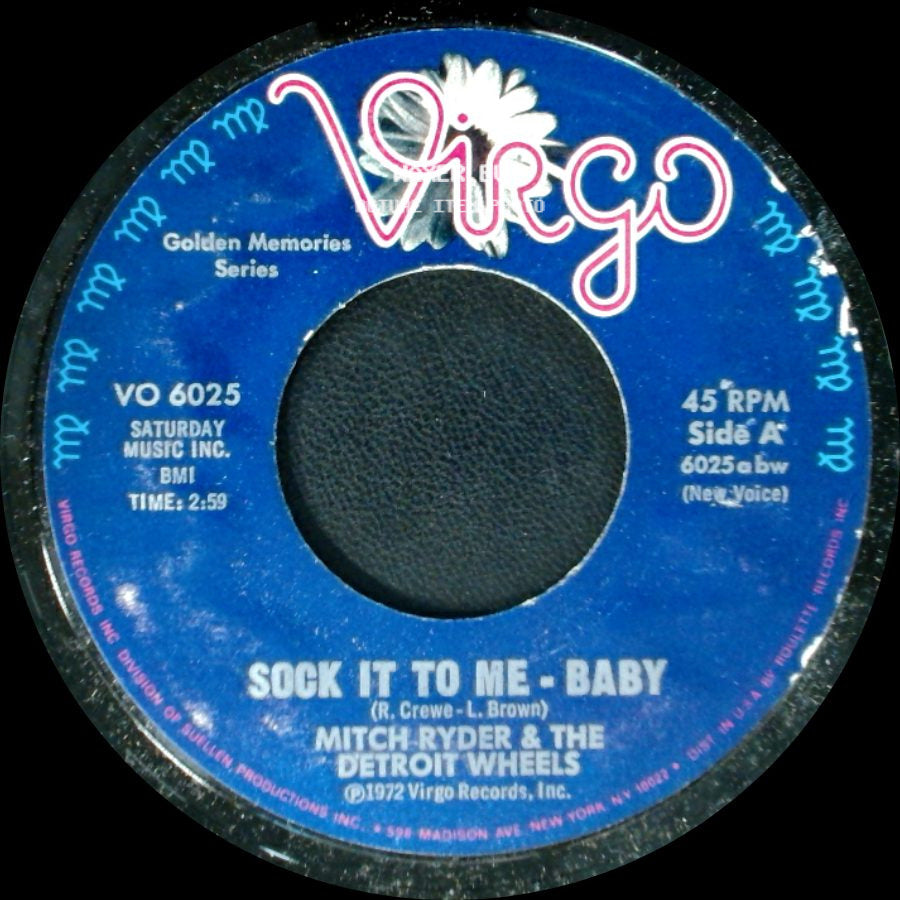 Mitch Ryder & The Detroit Wheels - Sock It To Me - Baby / Breakout side A
