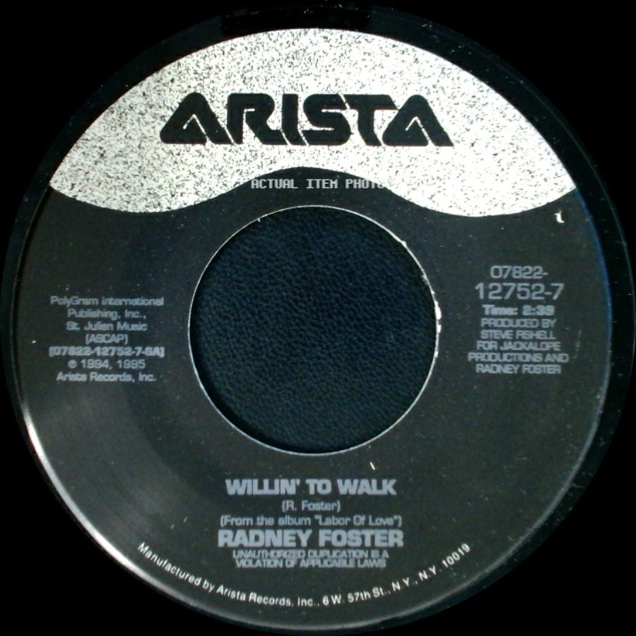 Radney Foster - Willin' To Walk / Last Chance For Love side A
