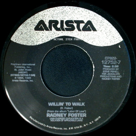 Radney Foster - Willin' To Walk / Last Chance For Love side A