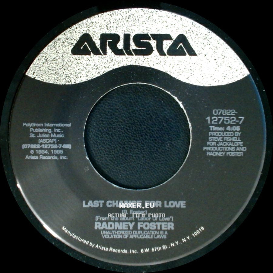 Radney Foster - Willin' To Walk / Last Chance For Love side B