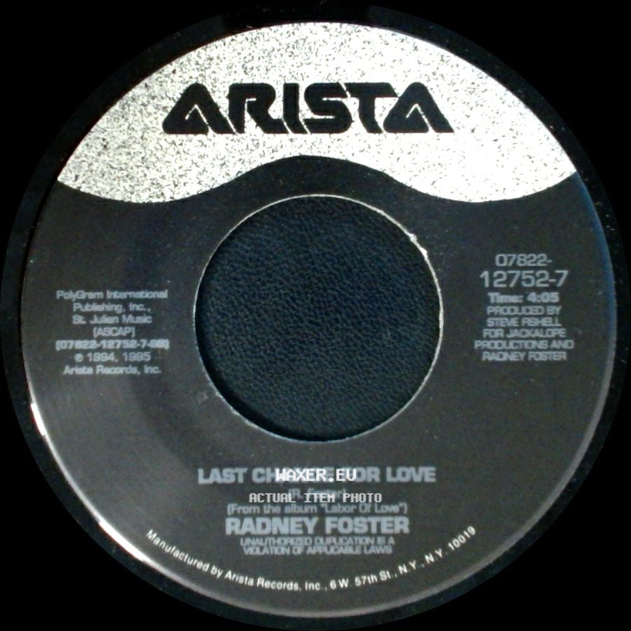 Radney Foster - Willin' To Walk / Last Chance For Love side B