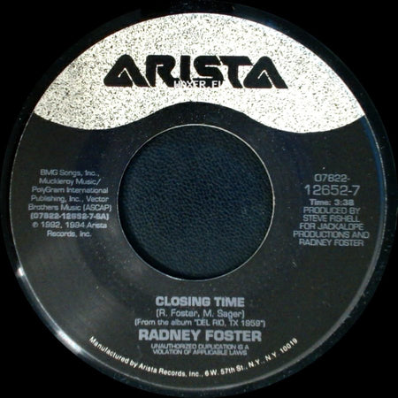 Radney Foster - Closing Time / Old Silver side A