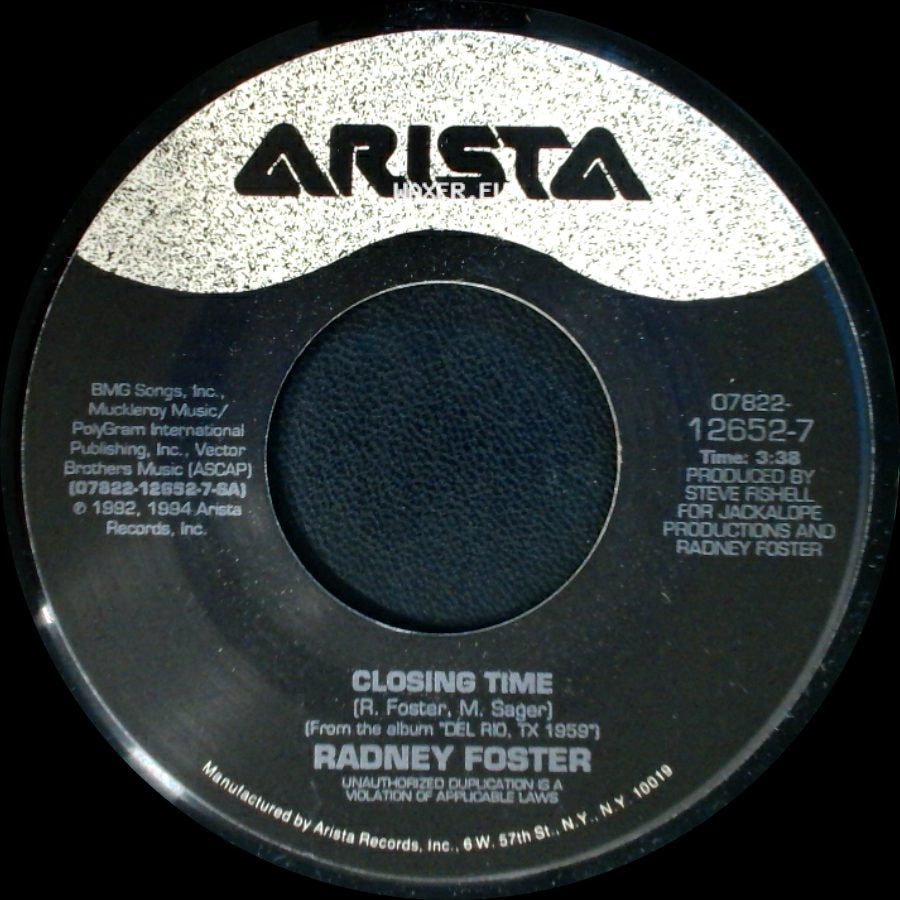 Radney Foster - Closing Time / Old Silver side A
