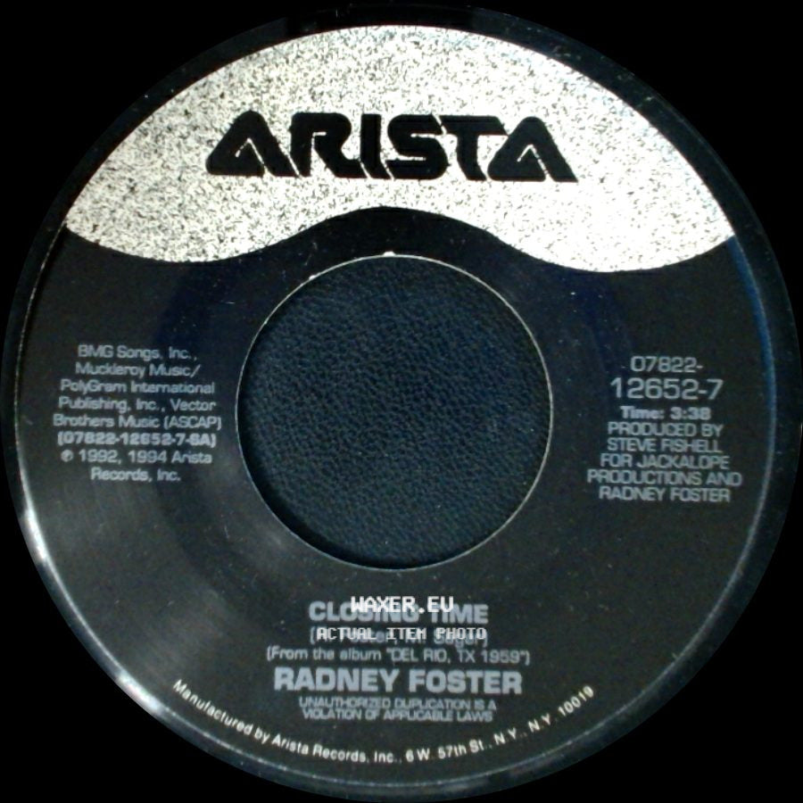 Radney Foster - Old Silver / Closing Time side B