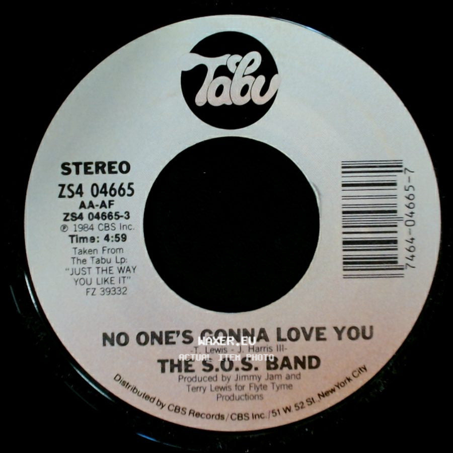 The S.O.S. Band - I Don't Want Nobody Else / No One's Gonna Love You side B