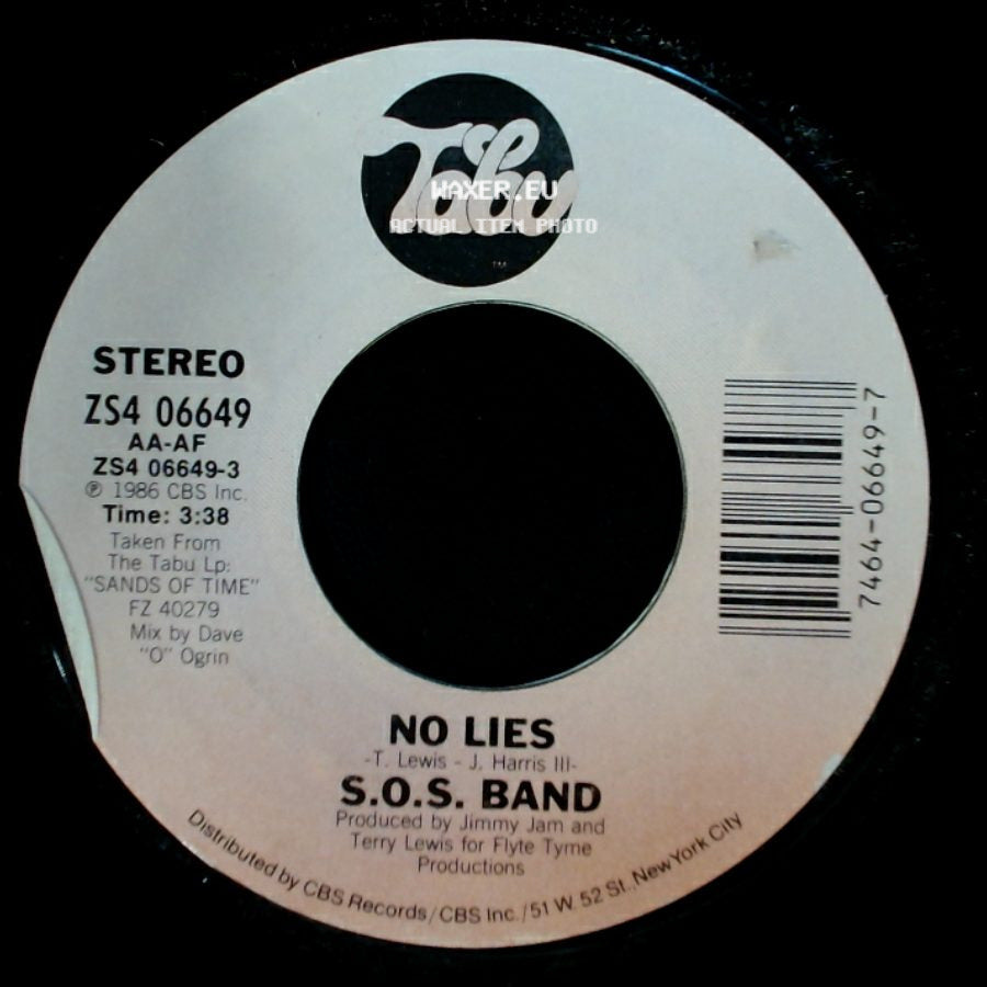 S.O.S. Band - No Lies / Even When You Sleep side A