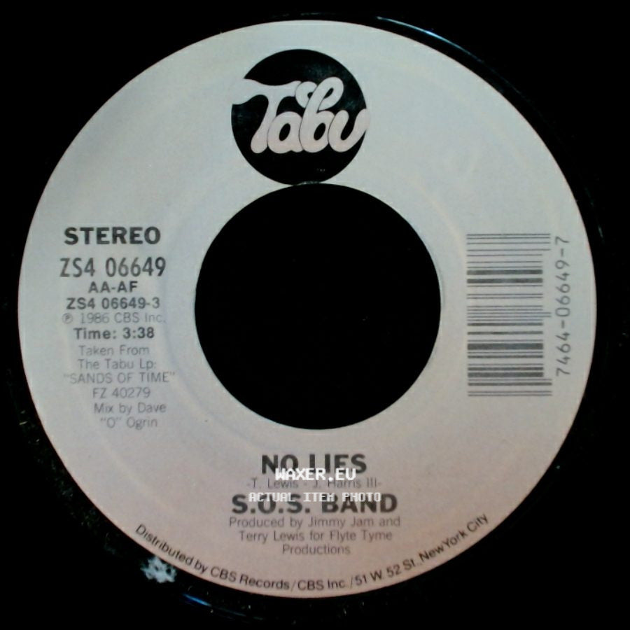 S.O.S. Band - No Lies / Even When You Sleep side A