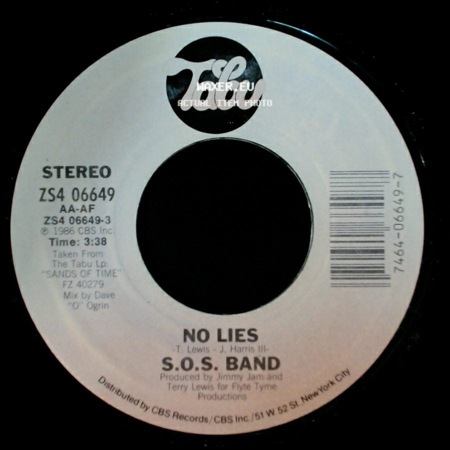 S.O.S. Band - No Lies / Even When You Sleep side A