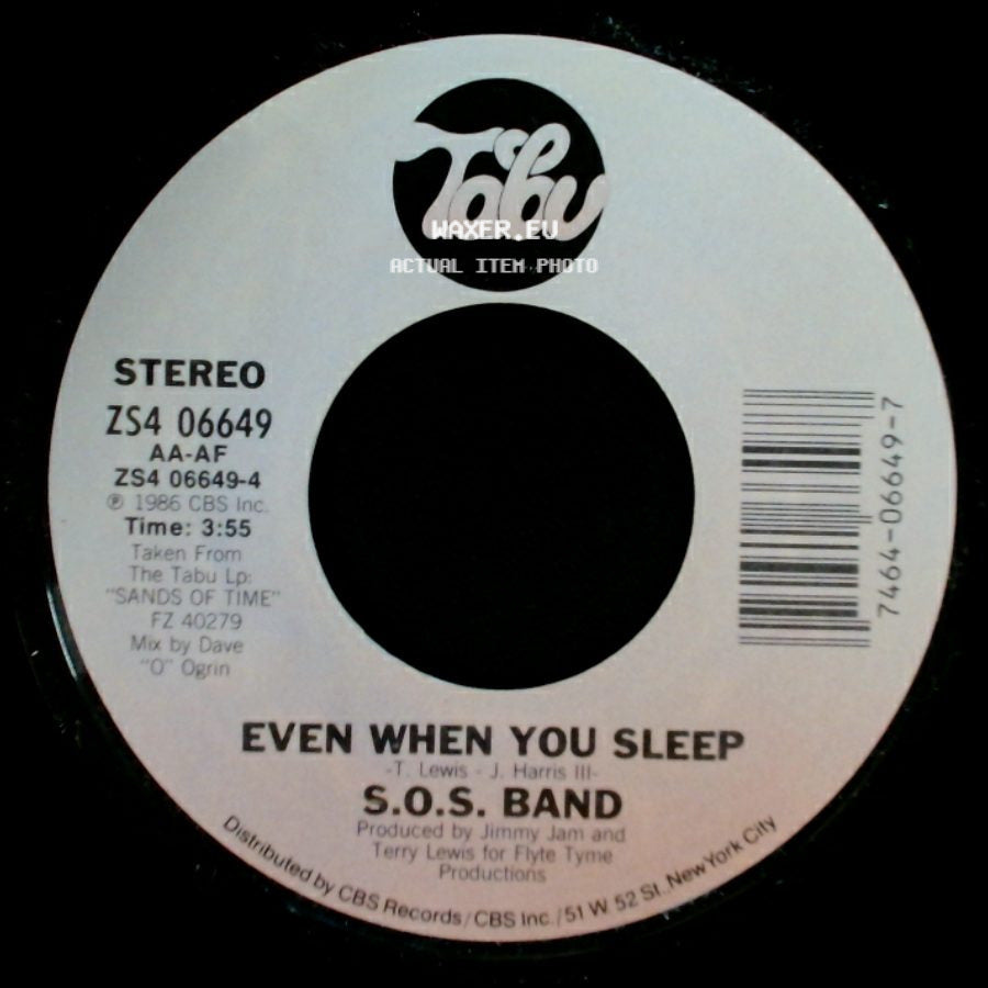 S.O.S. Band - No Lies / Even When You Sleep side B