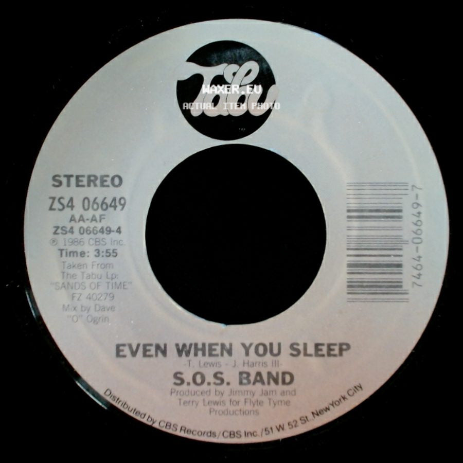 S.O.S. Band - No Lies / Even When You Sleep side B