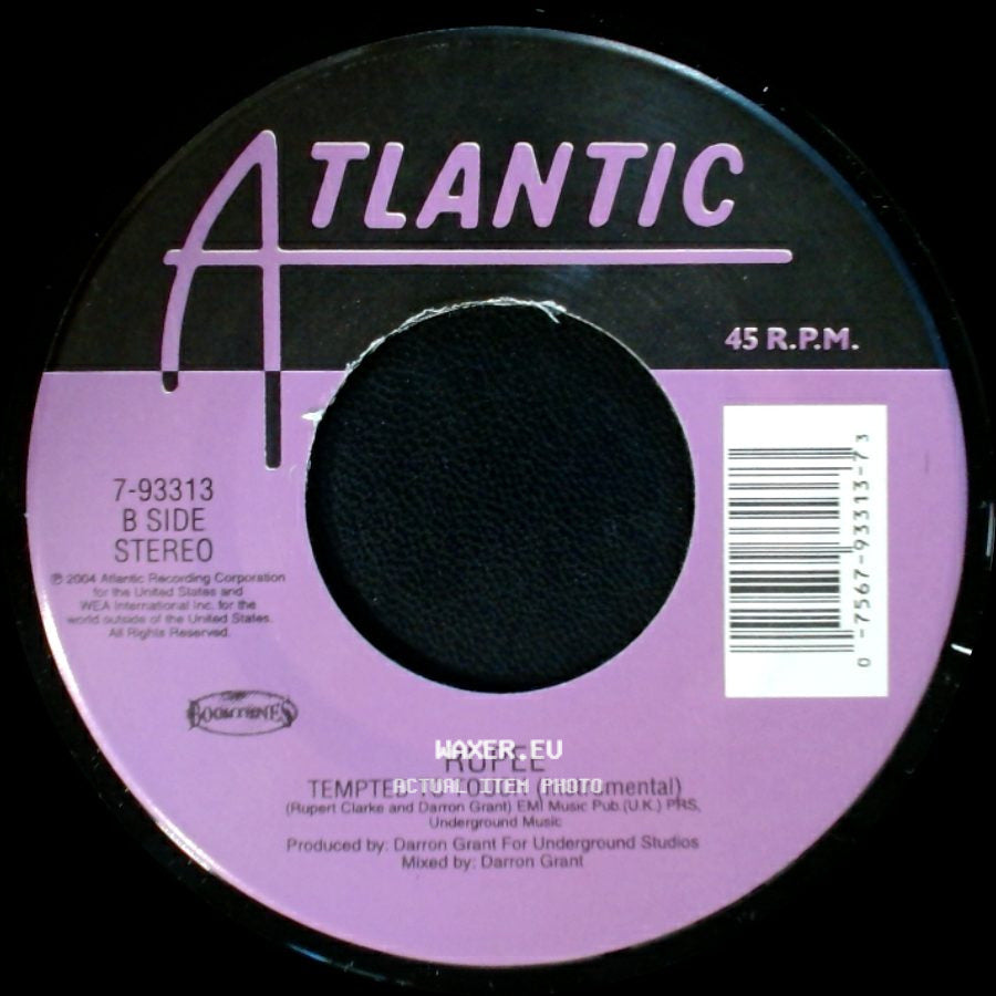 Rupee - Tempted To Touch / Tempted To Touch (Instrumental) side B