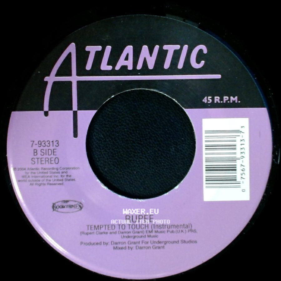 Rupee - Tempted To Touch / Tempted To Touch (Instrumental) side B