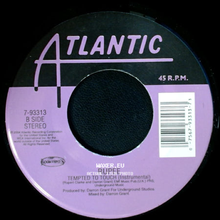 Rupee - Tempted To Touch / Tempted To Touch (Instrumental) side B