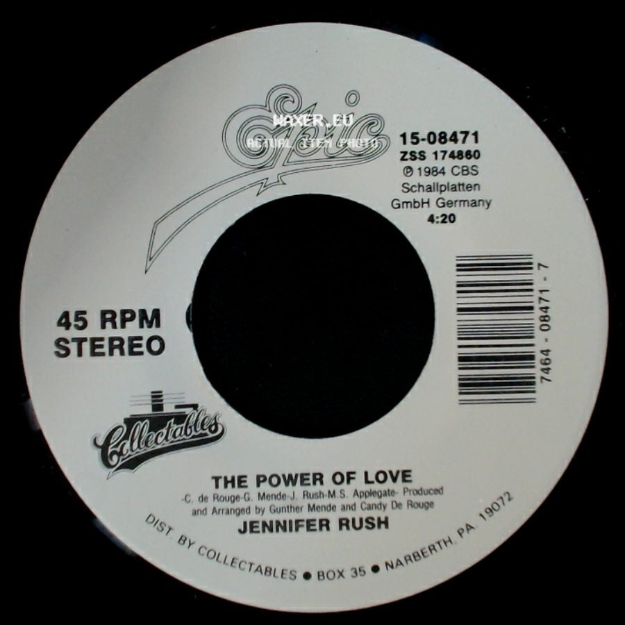 Jennifer Rush - Flames Of Paradise (Duet With Elton John) / The Power Of Love side B