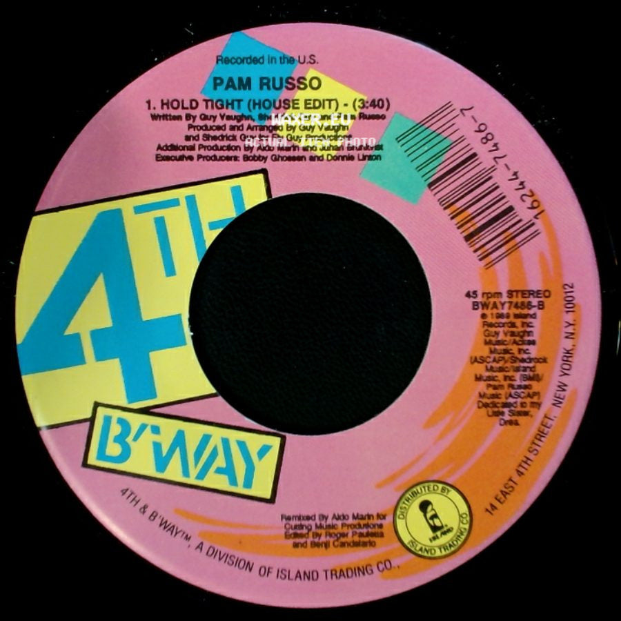 Pam Russo - Hold Tight (Radio Edit) / Hold Tight (House Edit) side B