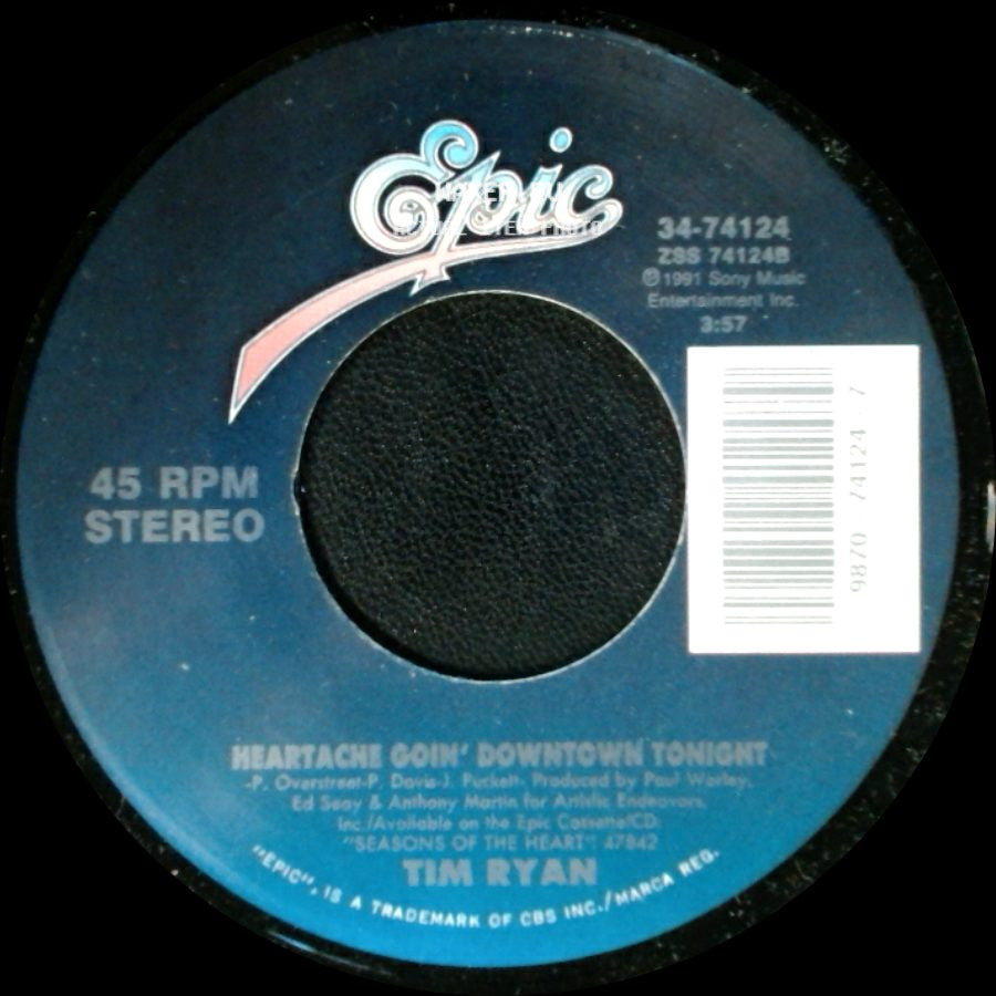 Tim Ryan - Heartache Goin' Downtown Tonight / I Will Love You Anyhow side A