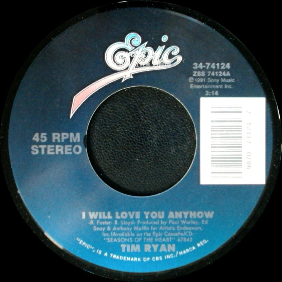 Tim Ryan - Heartache Goin' Downtown Tonight / I Will Love You Anyhow side B