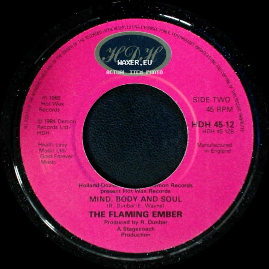 The Flaming Ember - Westbound No. 9 / Mind, Body And Soul side B