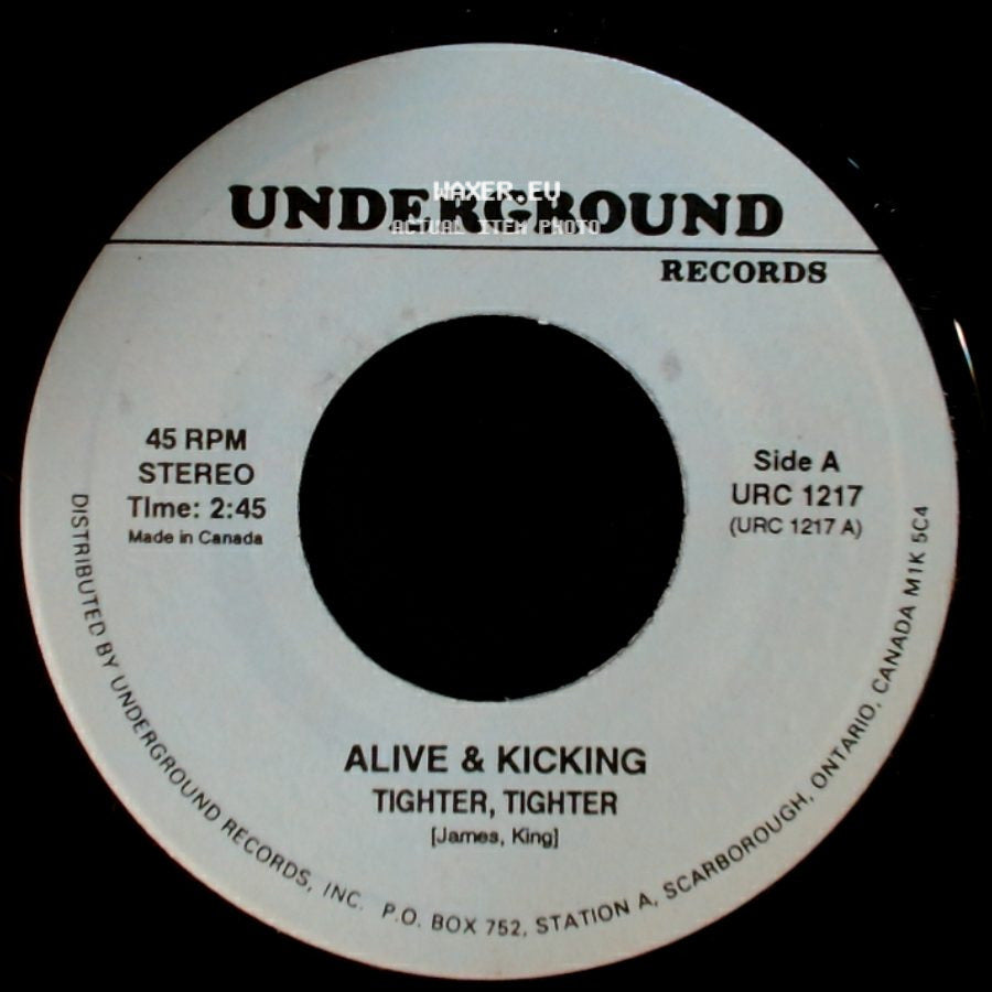Alive & Kicking / Freddy Cannon & The Belmonts - Tighter, Tighter / Let's Put The Fun Back In Rock N Roll side A