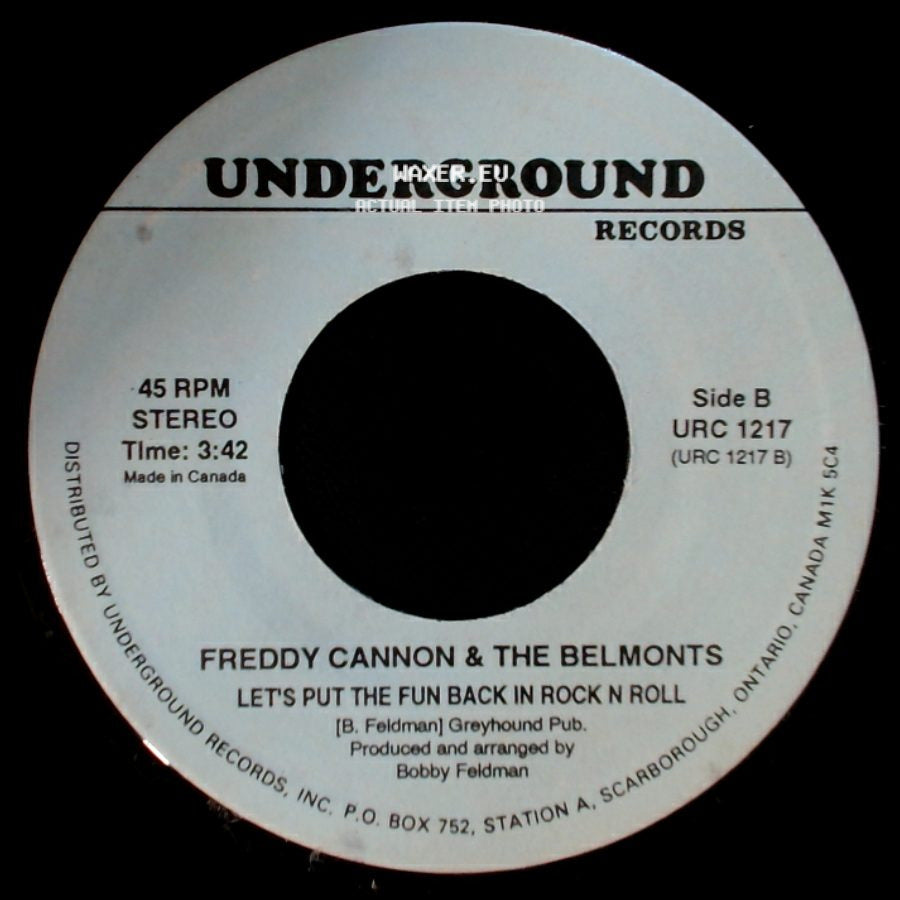 Alive & Kicking / Freddy Cannon & The Belmonts - Tighter, Tighter / Let's Put The Fun Back In Rock N Roll side B