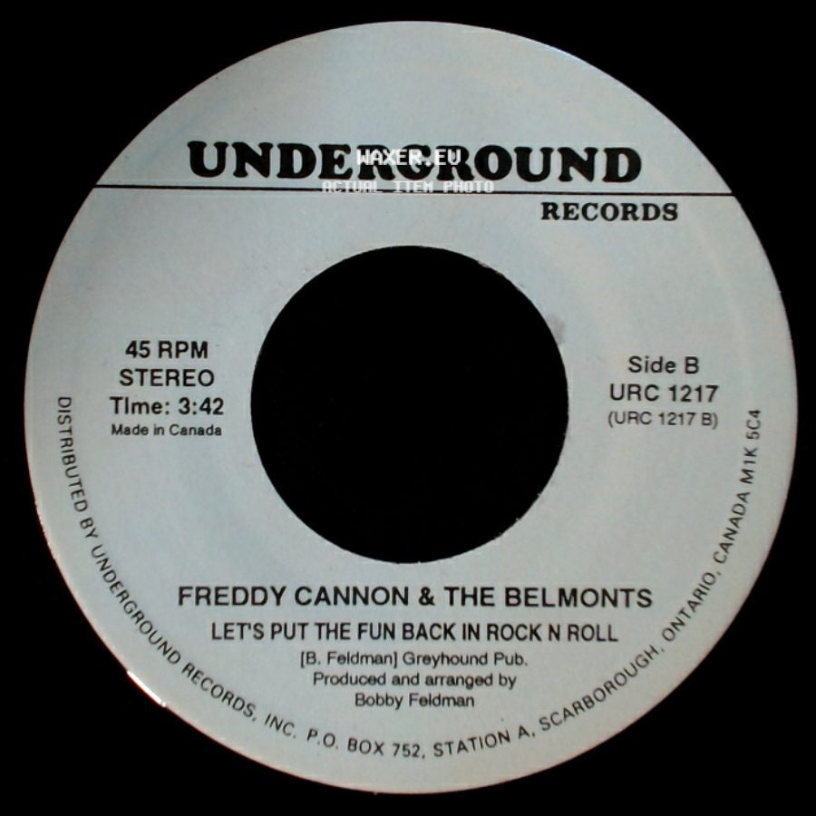 Alive & Kicking / Freddy Cannon & The Belmonts - Tighter, Tighter / Let's Put The Fun Back In Rock N Roll side B
