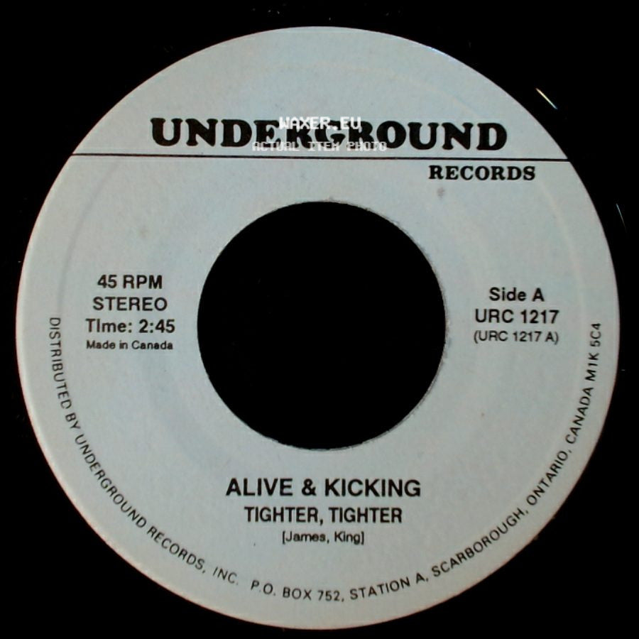 Alive & Kicking / Freddy Cannon & The Belmonts - Tighter, Tighter / Let's Put The Fun Back In Rock N Roll side A