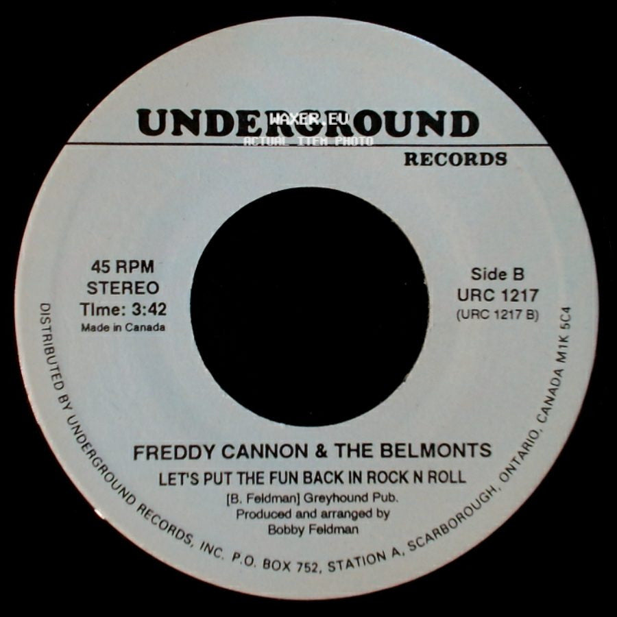 Alive & Kicking / Freddy Cannon & The Belmonts - Tighter, Tighter / Let's Put The Fun Back In Rock N Roll side B