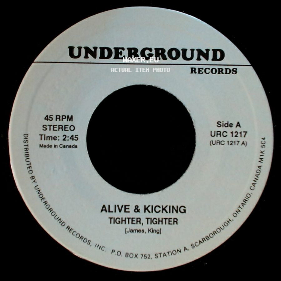 Alive & Kicking / Freddy Cannon & The Belmonts - Tighter, Tighter / Let's Put The Fun Back In Rock N Roll side A
