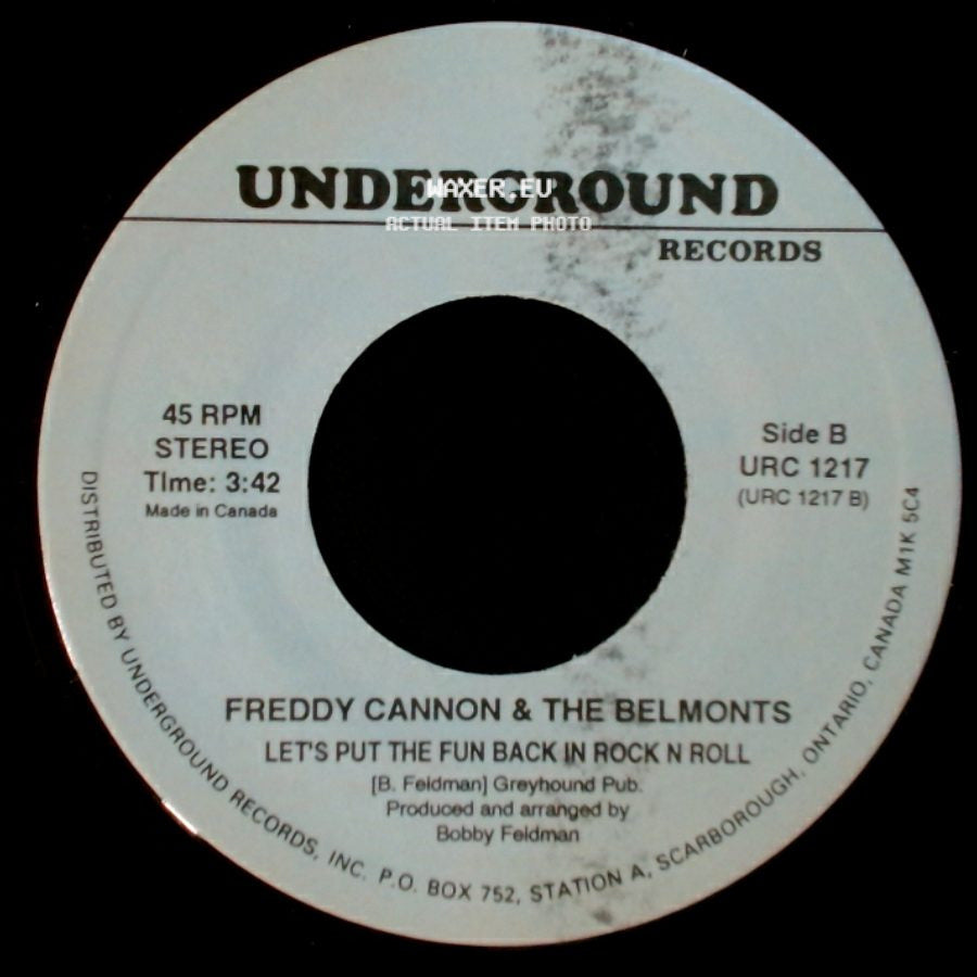 Alive & Kicking / Freddy Cannon & The Belmonts - Tighter, Tighter / Let's Put The Fun Back In Rock N Roll side B
