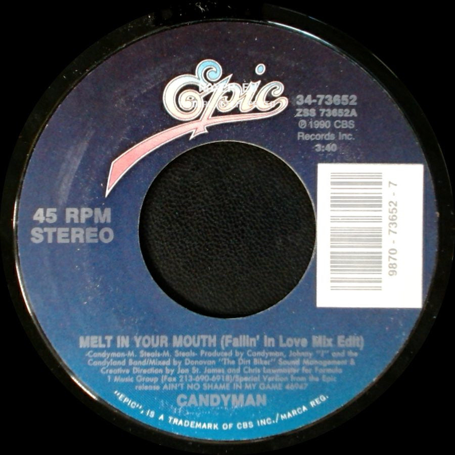Candyman - The Mack Is Back / Melt In Your Mouth (Fallin' In Love Mix Edit) side B