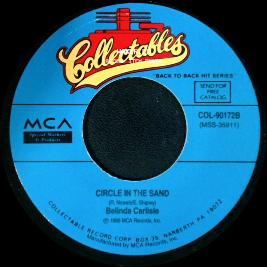 Belinda Carlisle - Heaven Is A Place On Earth / Circle In The Sand side B