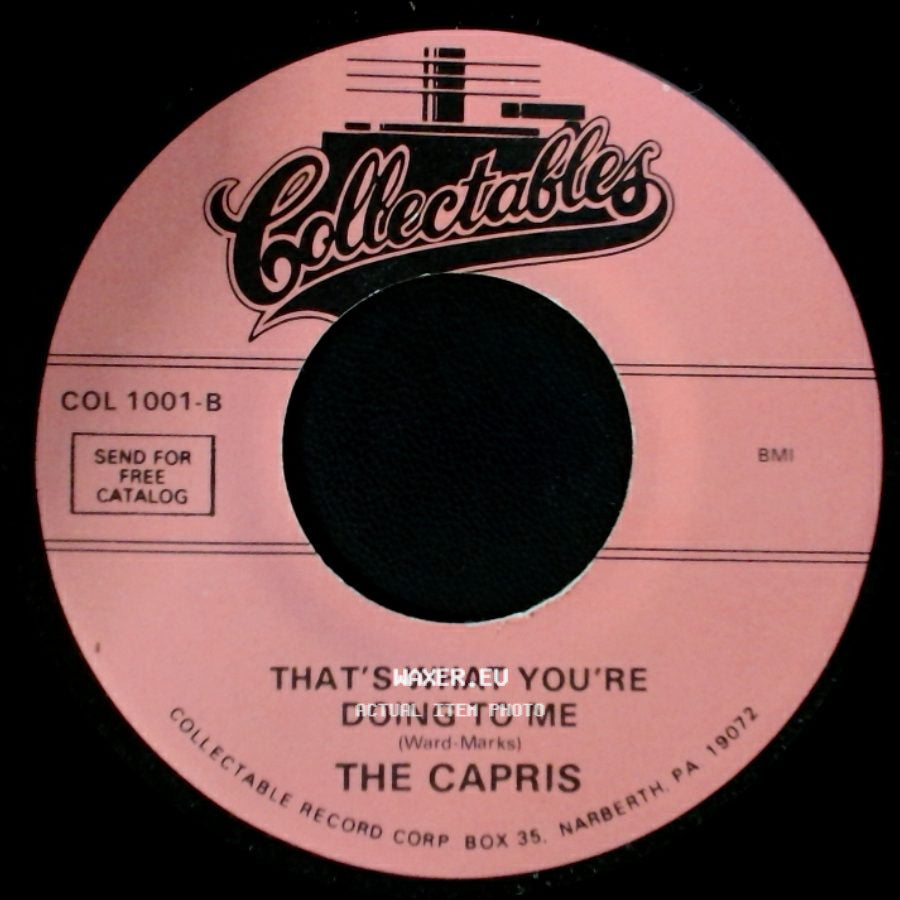The Capris - That's What You're Doing To Me / God Only Knows side A
