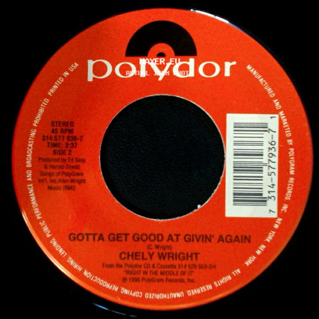 Chely Wright - The Love That We Lost / Gotta Get Good At Givin' Again side B