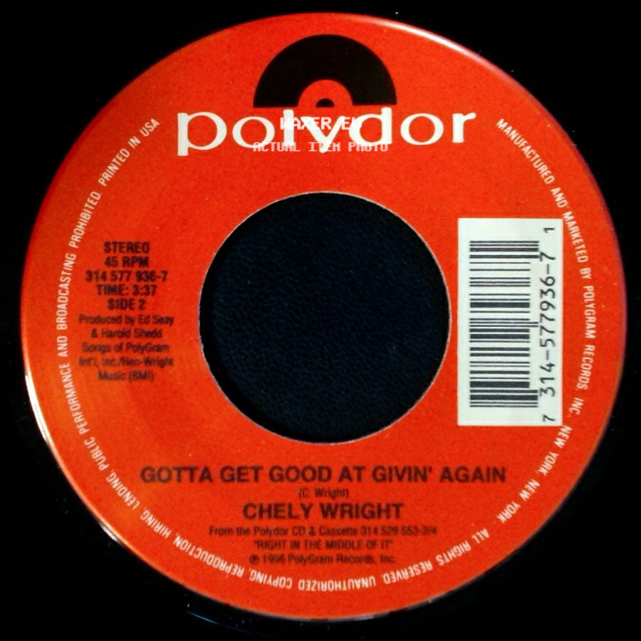 Chely Wright - The Love That We Lost / Gotta Get Good At Givin' Again side B