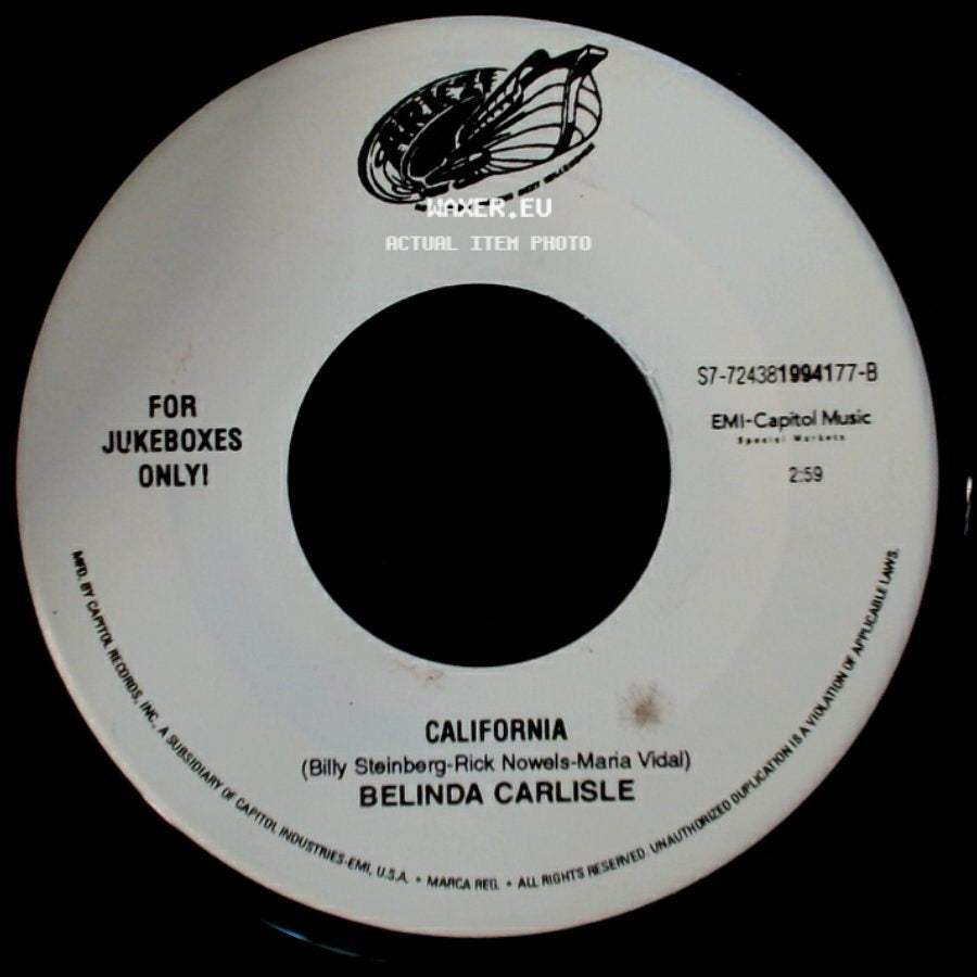 Belinda Carlisle - In Too Deep / California side B