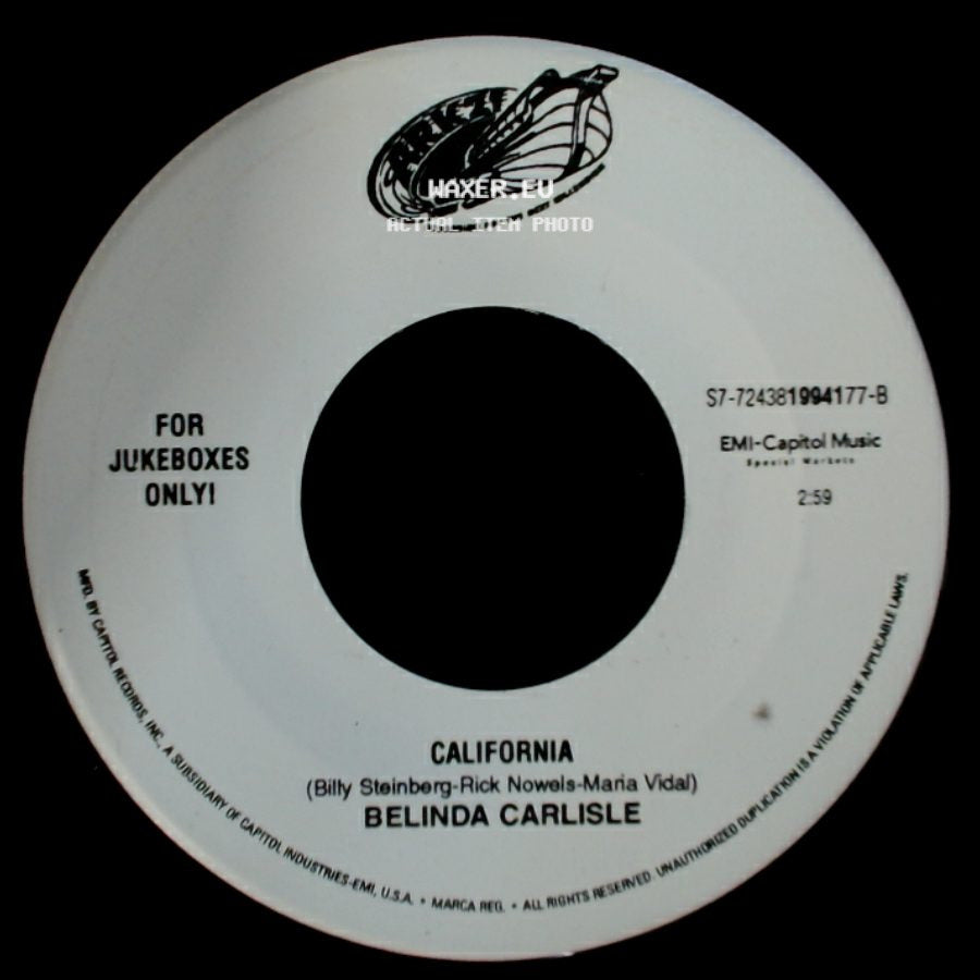 Belinda Carlisle - California / In Too Deep side A