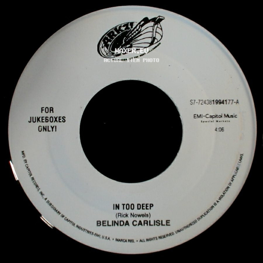 Belinda Carlisle - California / In Too Deep side B