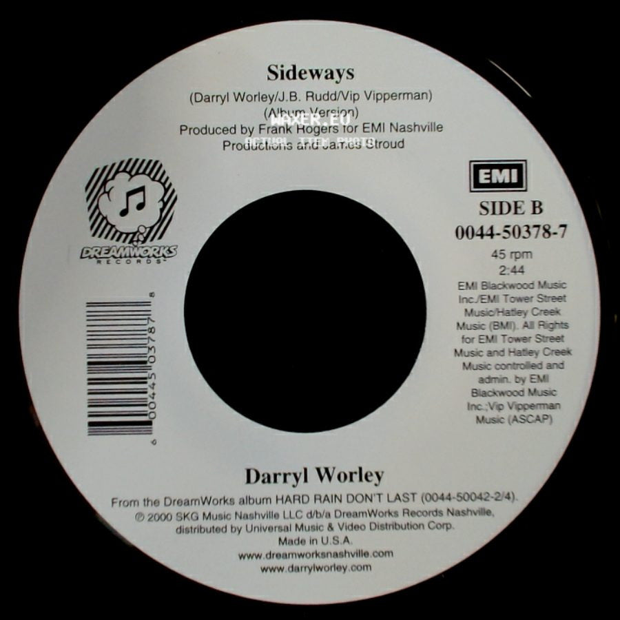 Darryl Worley - I Miss My Friend / Sideways side B