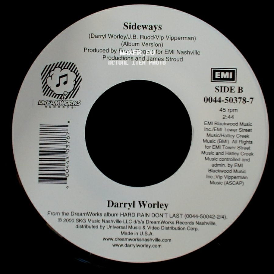 Darryl Worley - I Miss My Friend / Sideways side B